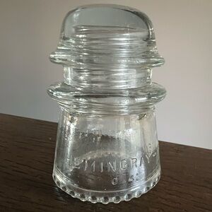 Clear Glass Insulator Vintage Hemingray Glass Insulator